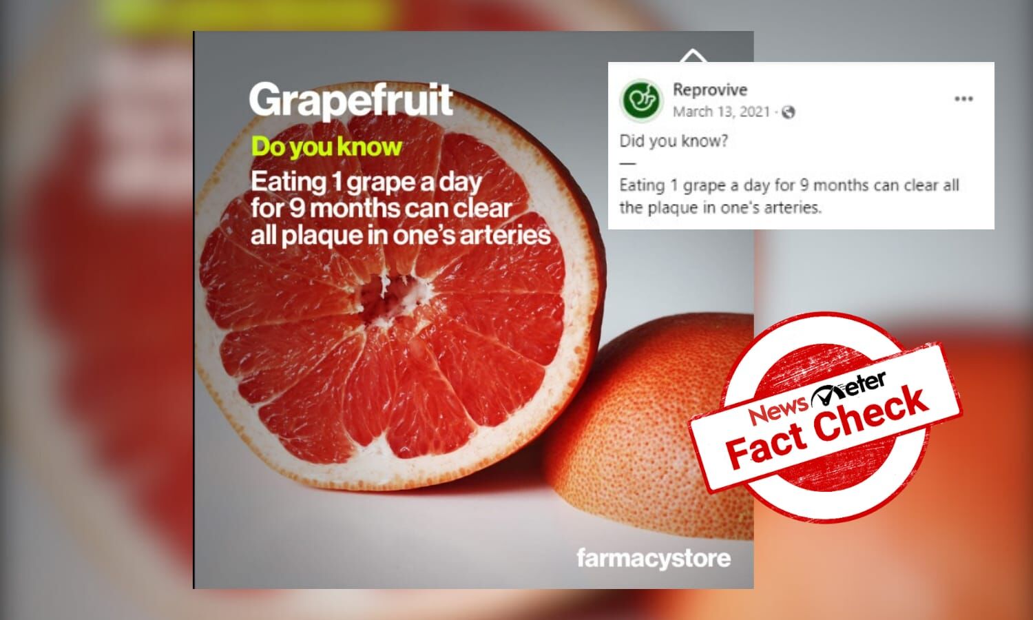 Fact Check: Does consuming grapefruit clear plaque in the artery?