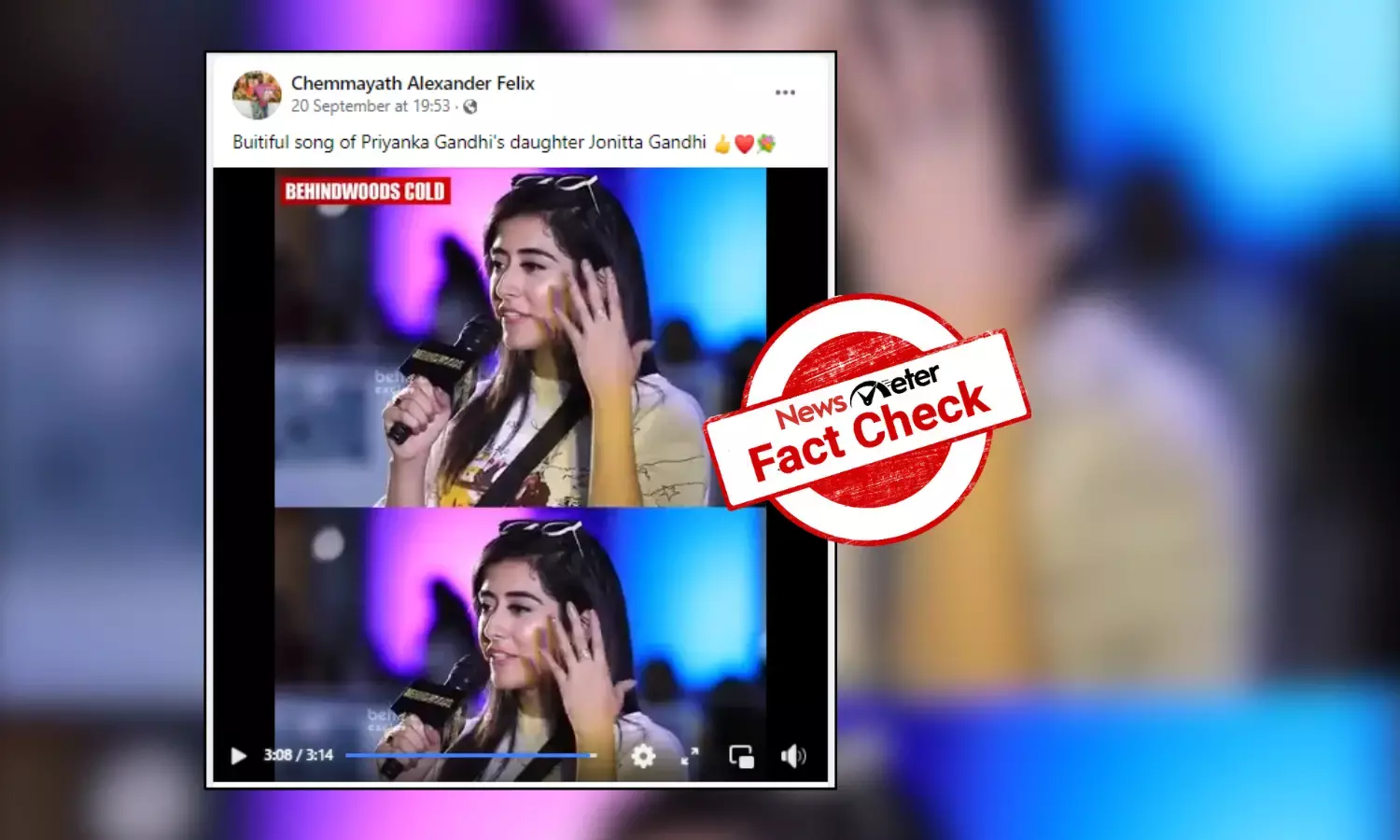 Fact Check: Is famous singer Jonita Gandhi daughter of Congress leader Priyanka Gandhi?