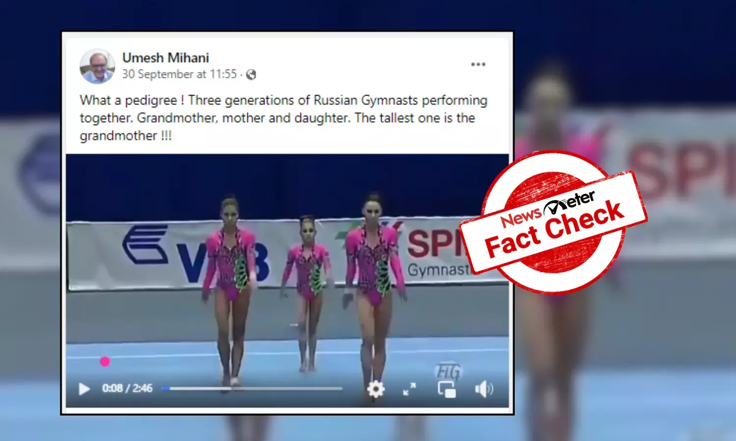 Fact Check: Viral video does not feature three generations of Russian gymnasts from same family