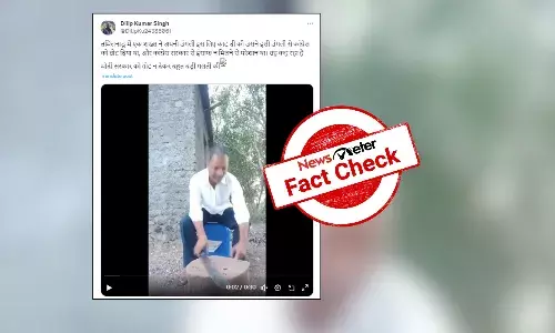Fact Check: Does viral video show BJP voter cutting off a finger from regret?