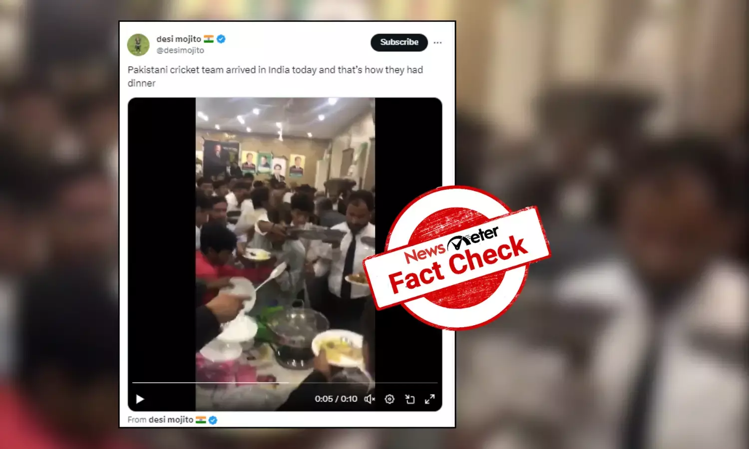 Fact Check: Old video from Lahore falsely shared as Pakistan cricket team dining in India
