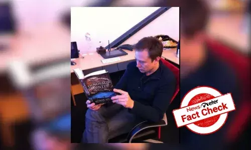 Fact Check: Viral image of Elon Musk reading The Flat-Earth Conspiracy is altered