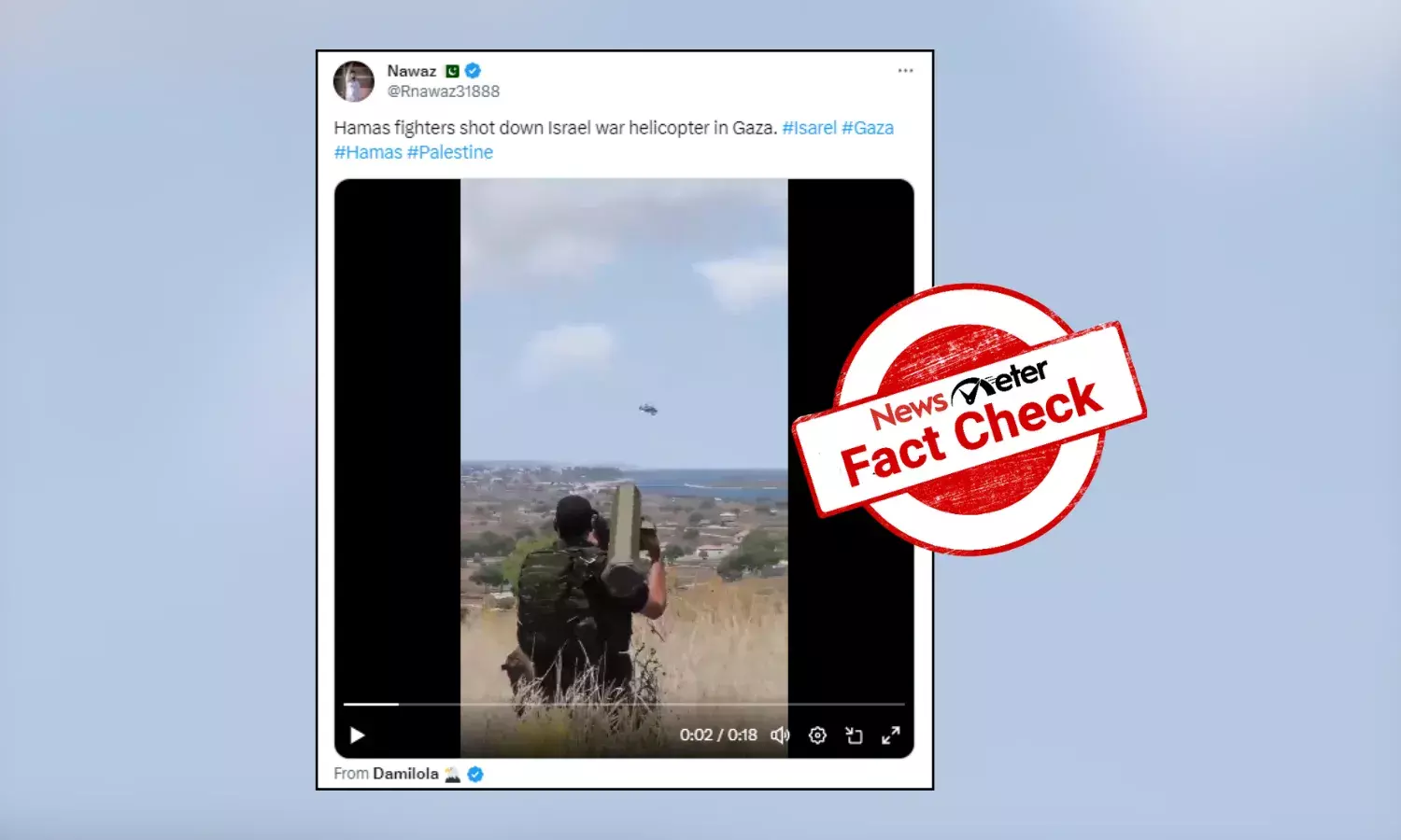 Fact Check: Video game clip shared as recent Hamas missile attack in Israel