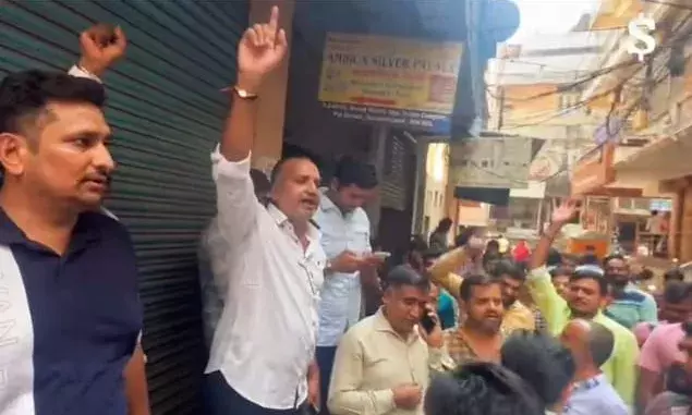 Gold, silver merchants allege police harassment, shut down shops in Secunderabad