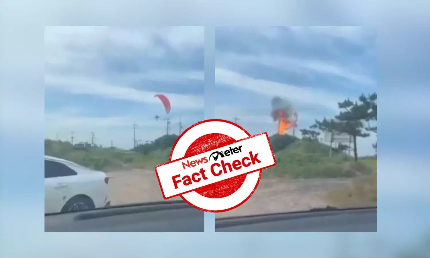 Fact Check: Video from South Korea shared as Hamas militants flying into high-voltage power line