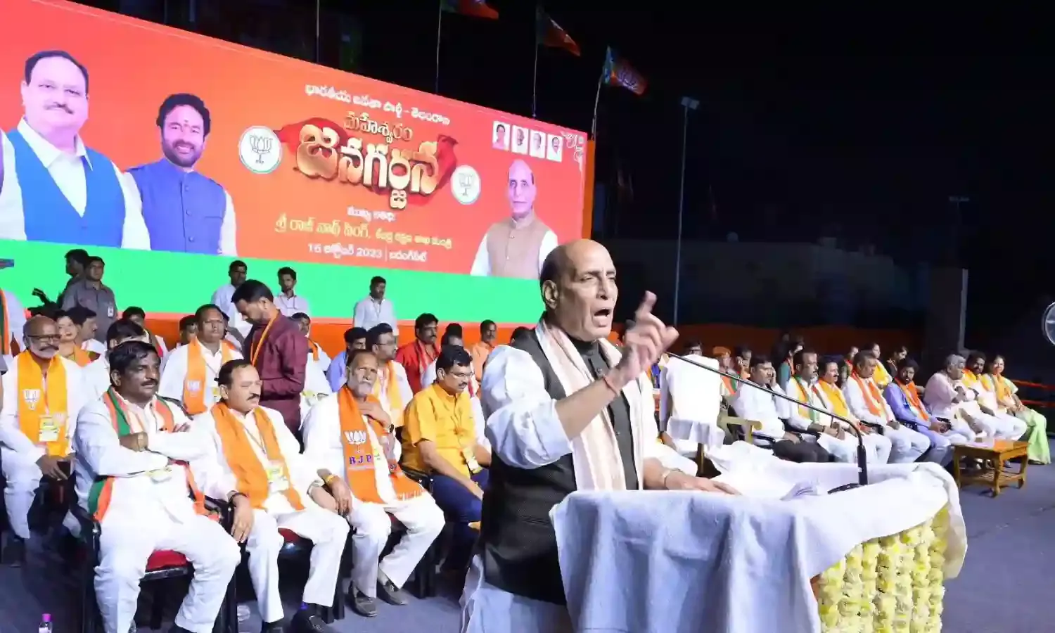 KCR family’s corruption talk of town; BRS govt abuses power in Telangana: Rajnath Singh