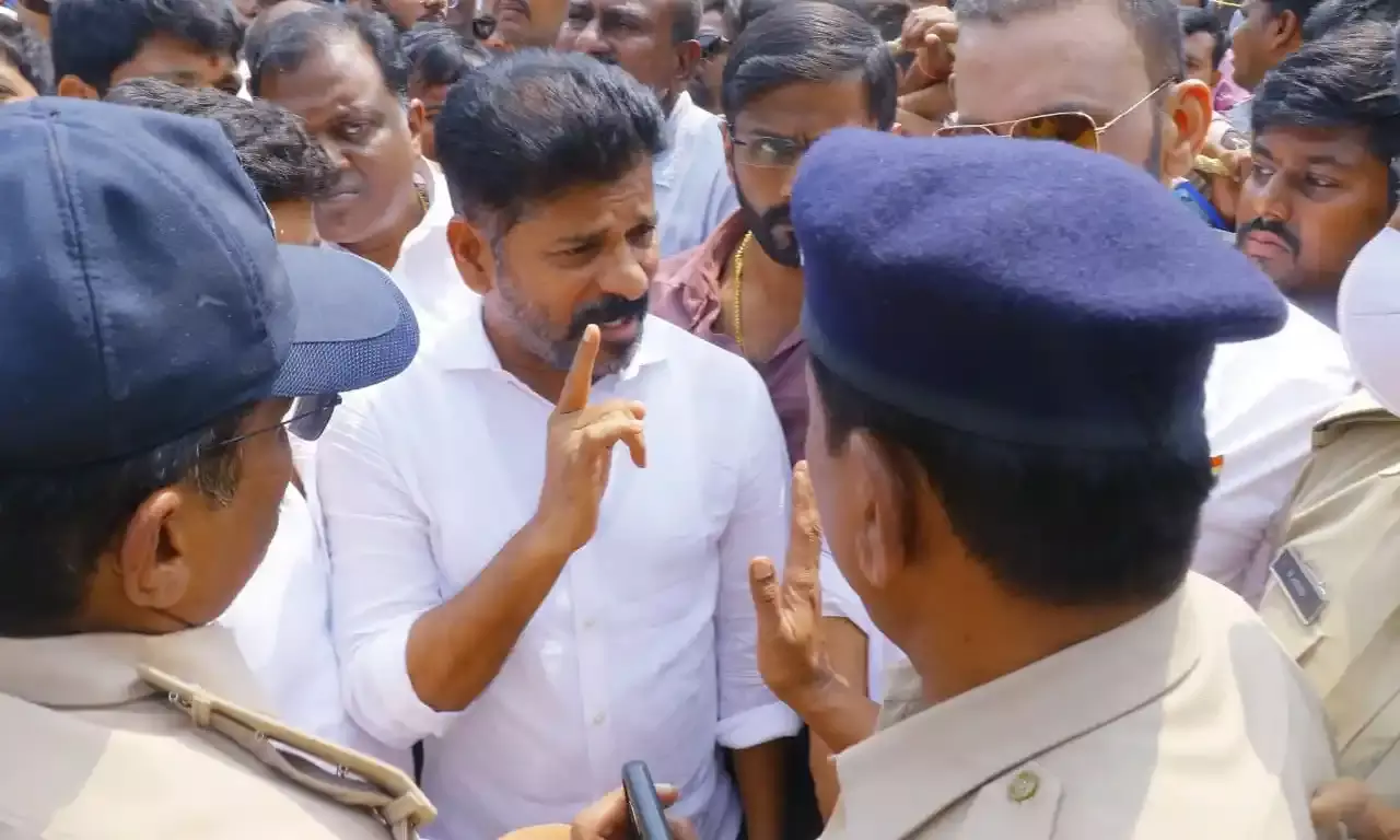 Revanth taken into preventive custody at Gun Park over unlawful gathering