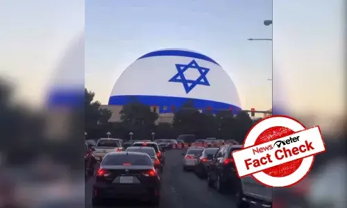 Fact check: Viral video of the Israeli flag on Las Vegas Sphere is VFX