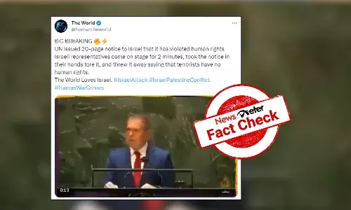 Fact Check: Old video of Israels UN envoy tearing human rights report linked to ongoing conflict