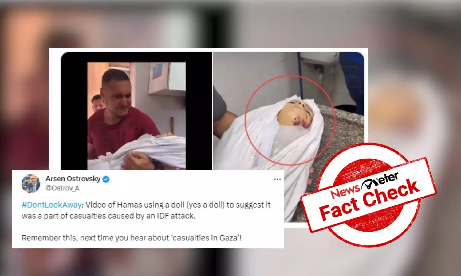 Fact Check: Viral image of dead Palestinian child peddled as a plastic doll