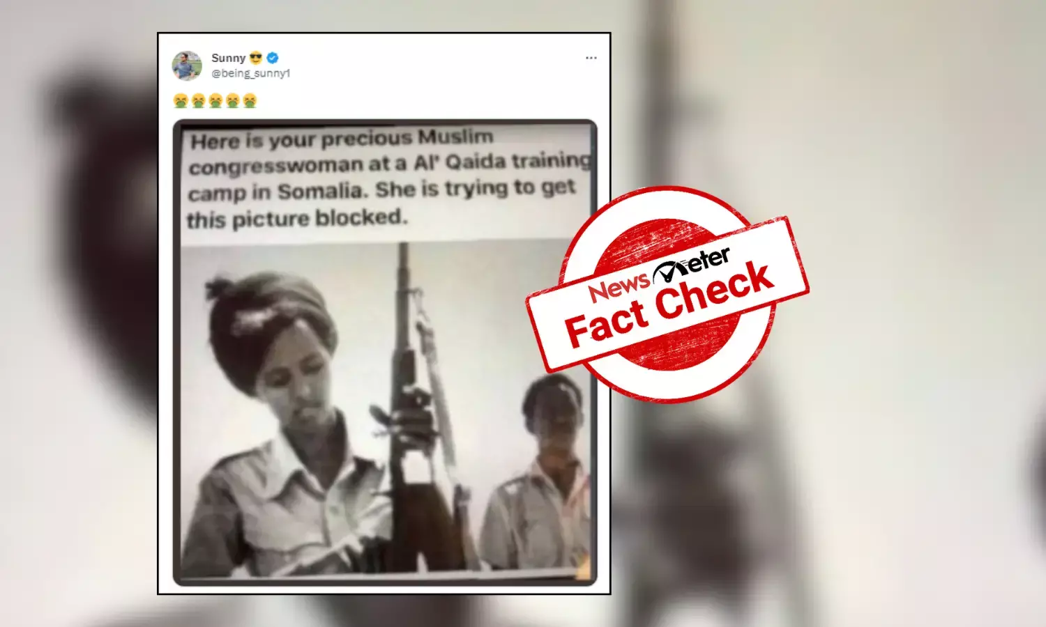Fact Check: This photo does not feature US Congresswoman Ilhan Omar at Al Qaeda training camp