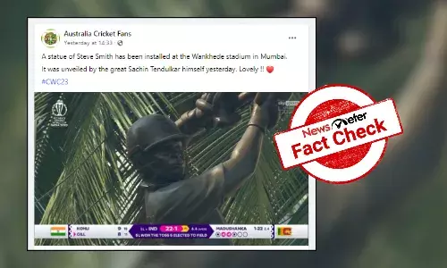 Fact Check: Viral photo of statue at Wankhede Stadium is Sachin Tendulkar, not Steve Smith