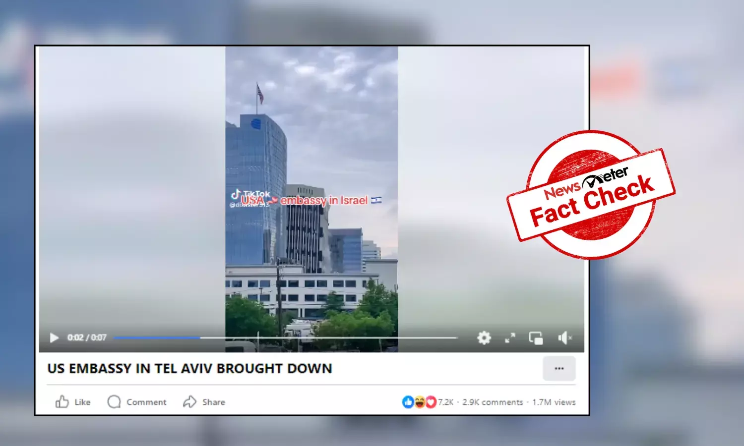 Fact Check: Planned demolition of building in US shared as attack on embassy in Israel