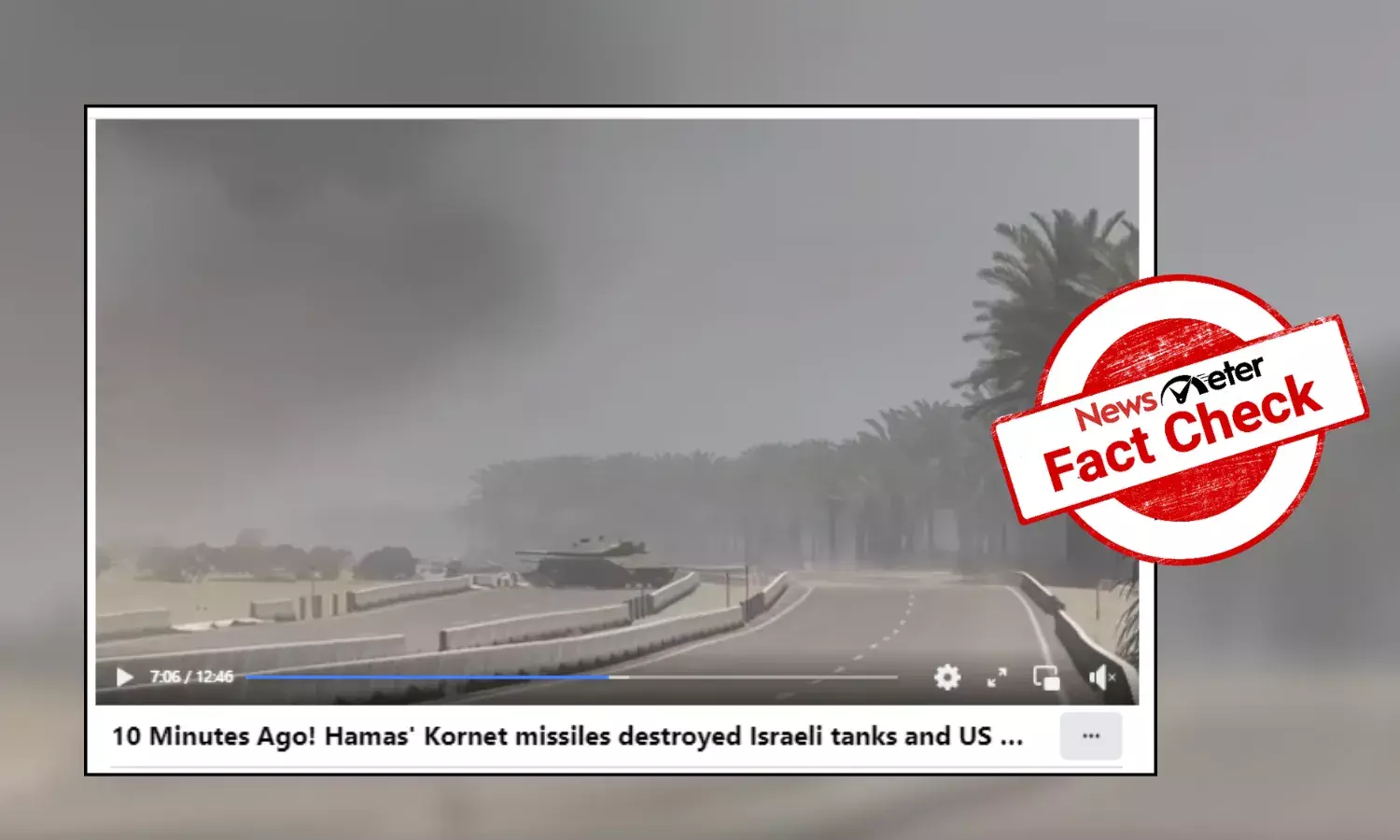 Fact Check: Video game simulation falsely shared as Hamas attacking Israeli tanks in Gaza