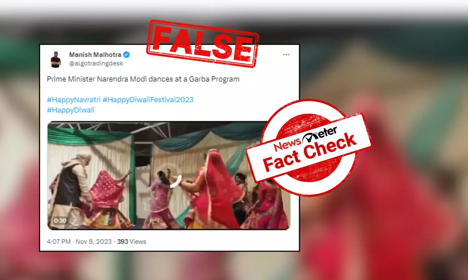 Fact Check: Viral video shows PM Modi’s doppelganger playing garba, not PM Modi