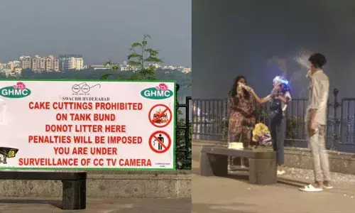 #NoCakeCuttingOnTankBund: People flout GHMC ban on birthday celebrations on Tank Bund with impunity