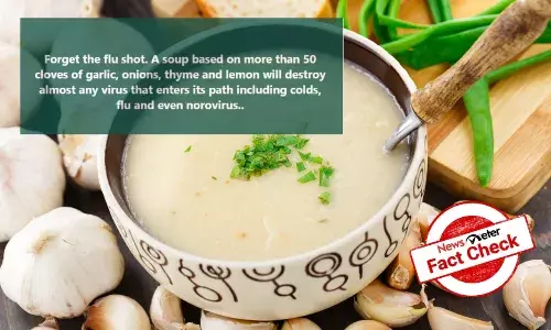 Fact Check: Can soup with 50 garlic cloves, onions, thyme and lemon cure flu and virus?