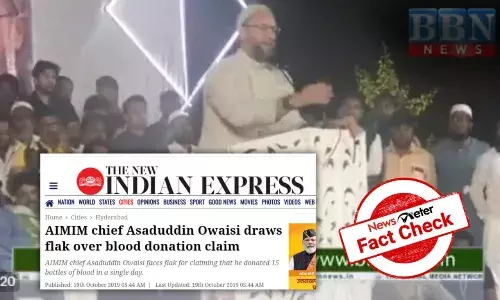 Fact Check: Old clip of Asaduddin Owaisi claiming to donate 15 bottles of blood resurfaces