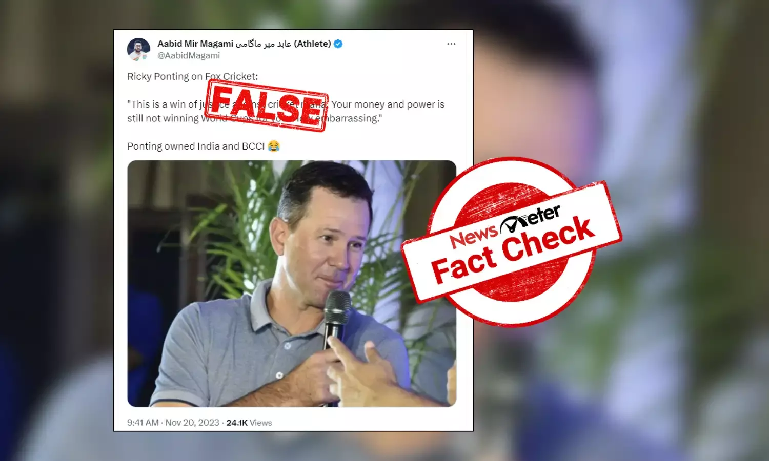 Fact Check: No, Ricky Pointing did not call India and BCCI ‘mafia of cricket’