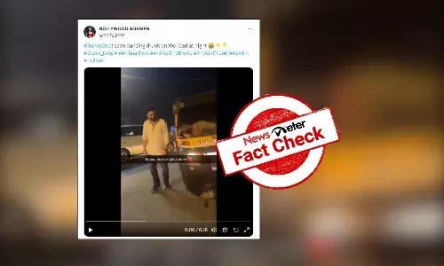 Fact Check: Viral video of ādrunkā BJP leader Sunny Deol on Mumbai streets is film footage