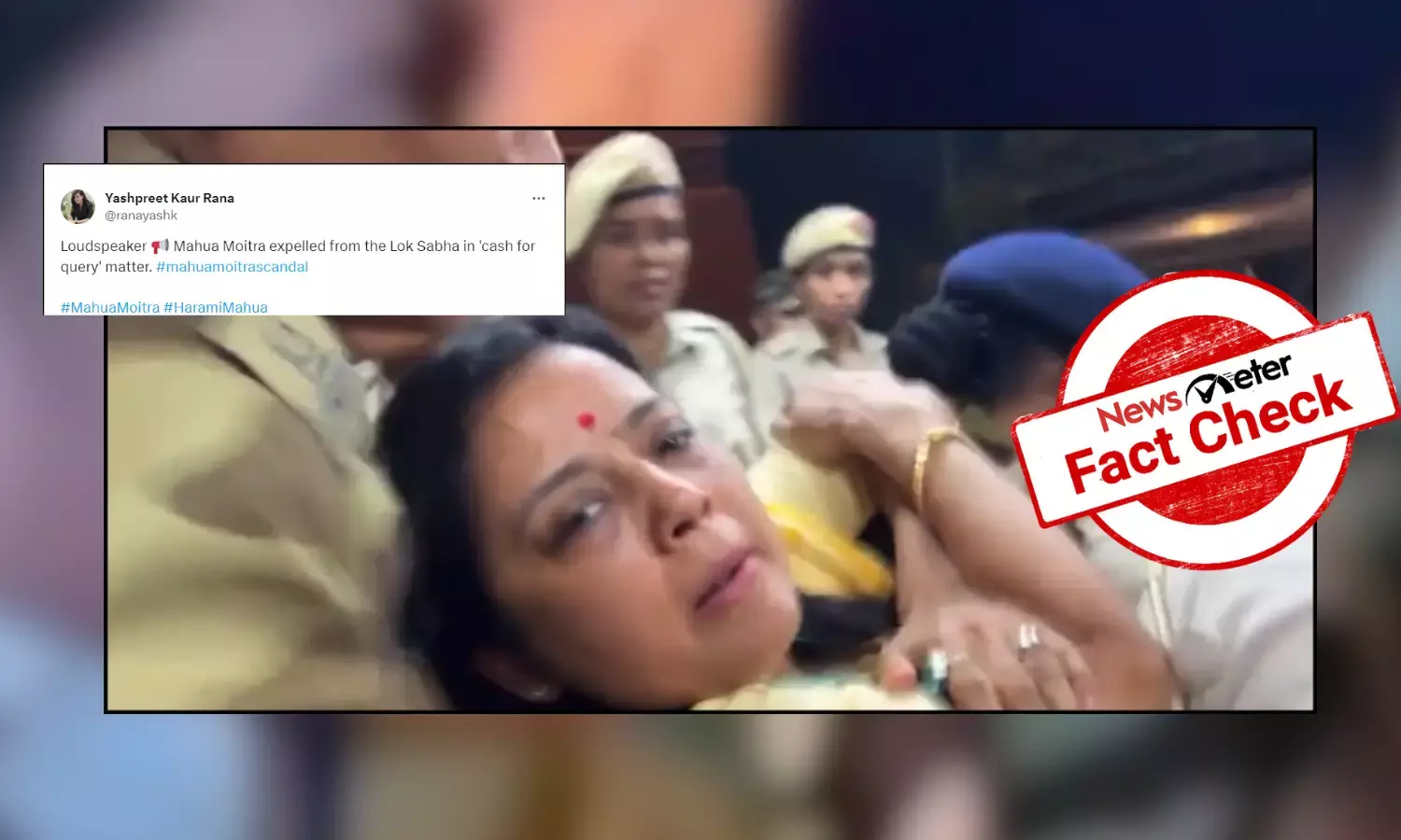 Fact Check: Viral video of TMC MP Mahua Moitra being forcibly removed is not related to her expulsion