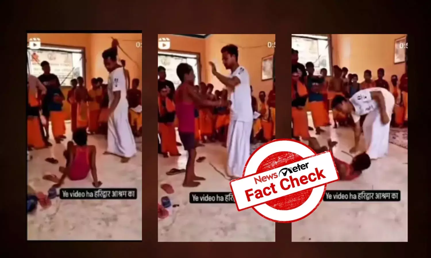 Fact Check: Video of man thrashing a child is not from RSS school or Haridwar Ashram