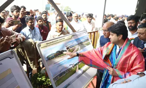 Union Minister Scindia lays foundation for Rs 350 cr new terminal at Rajamundry Airport