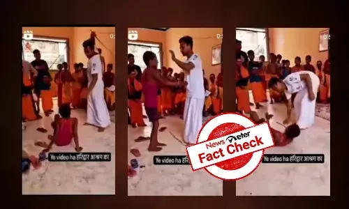 Fact Check: Video of man thrashing a child is not from RSS school or Haridwar Ashram