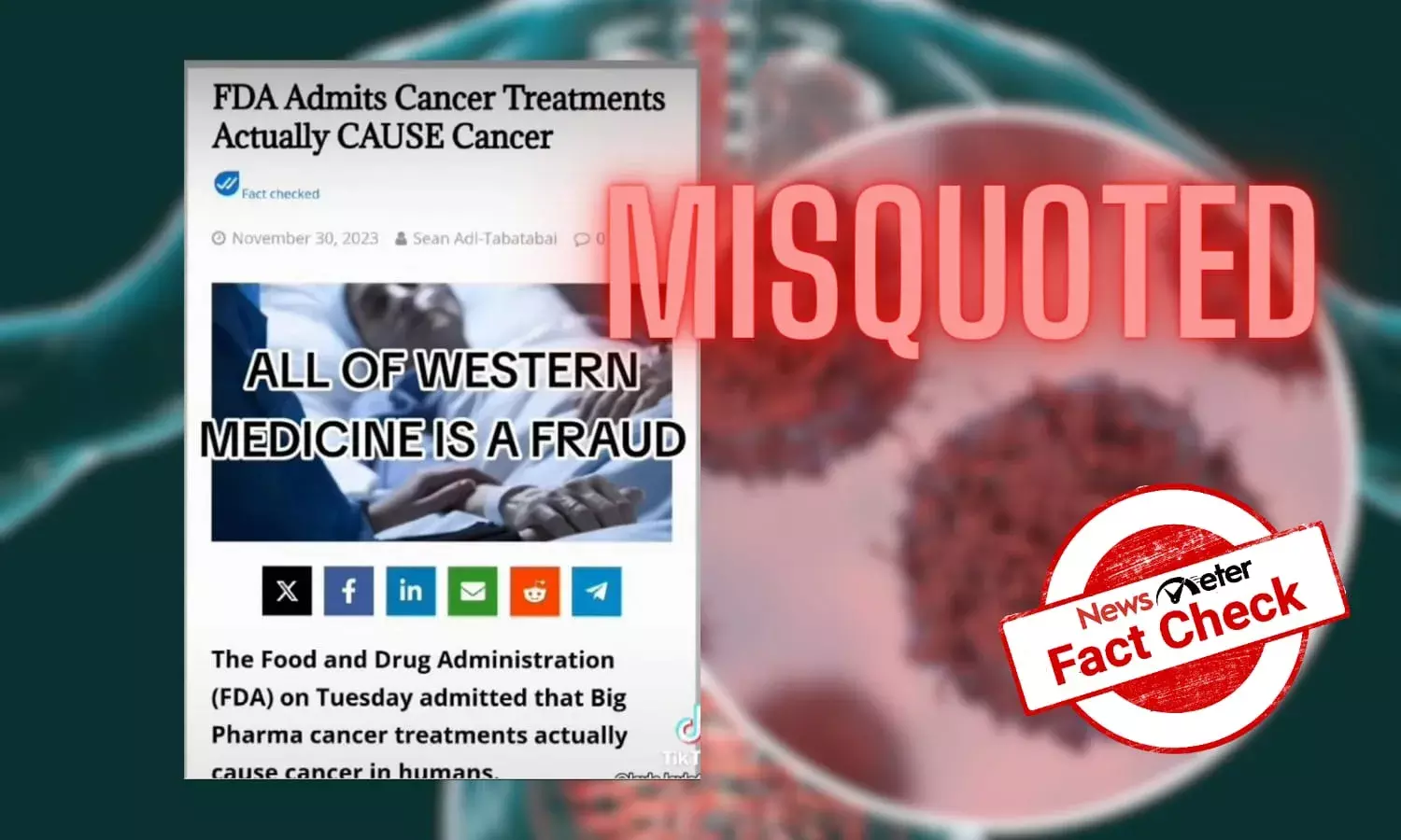 Fact Check: FDA did not announce that ‘cancer treatment causes cancer’: Know the truth