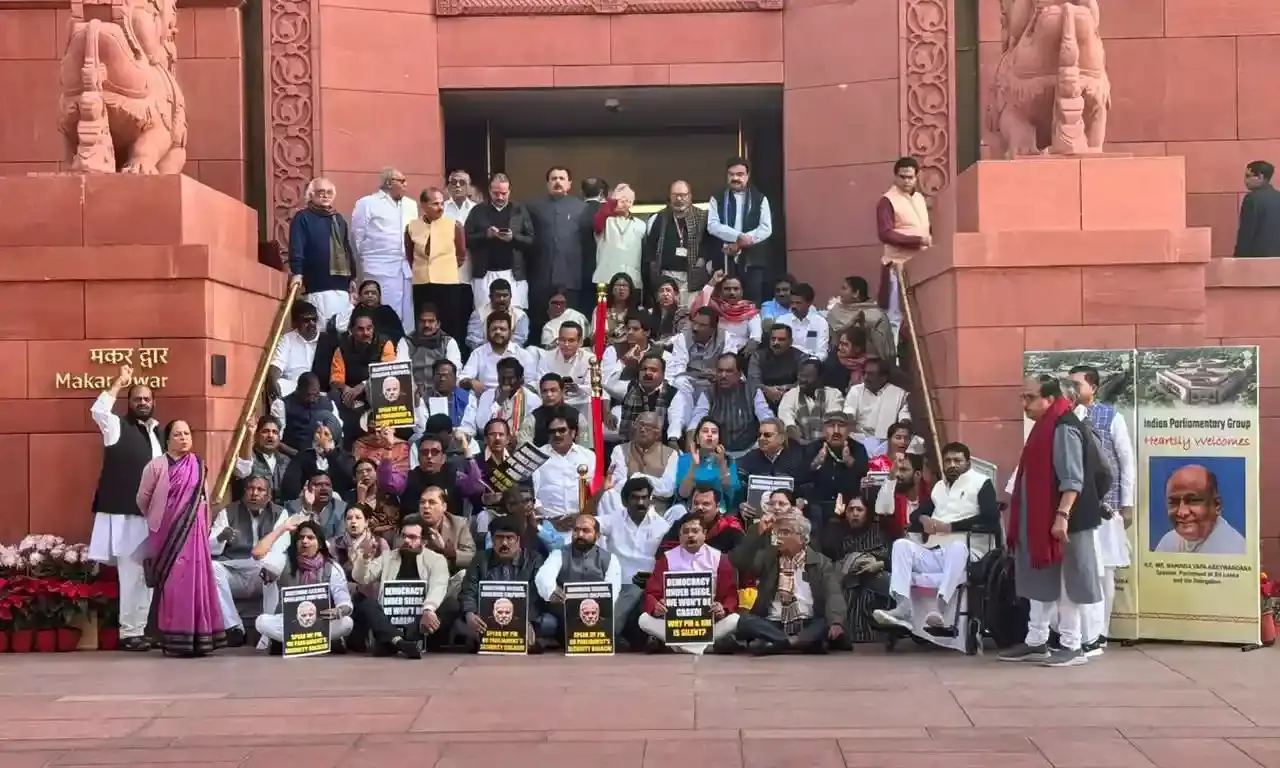 LS adjourned till 12 noon amid opposition protests over Parliament security breach