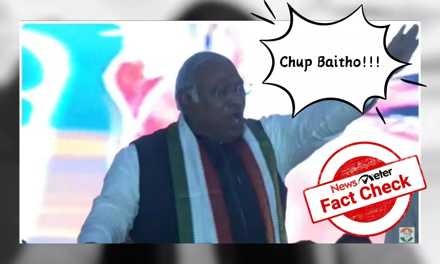 Fact Checker: Viral clip showing mass chanting “Modi-Modi” during Mallikarjun Kharge’s speech in Telangana is edited