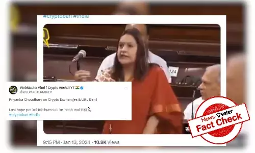 Fact Check: This video doesnt show Shiv Sena MP Priyanka Chaturvedi criticizing the crypto ban in India
