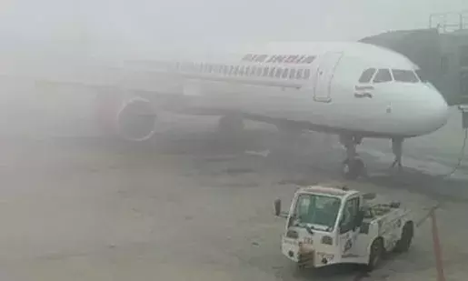 Early morning dense fog persists over north India, rail traffic affected
