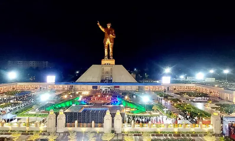 Andhra Pradesh CM inaugurates Rs 400 Cr Dr BR Ambedkar statue in Vijayawada