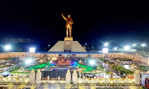 Andhra Pradesh CM inaugurates Rs 400 Cr Dr BR Ambedkar statue in Vijayawada