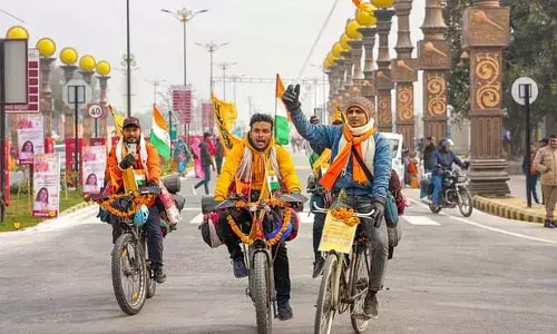 Cycle of faith: Marathon pedallers reach Ayodhya, one from Ahmedabad