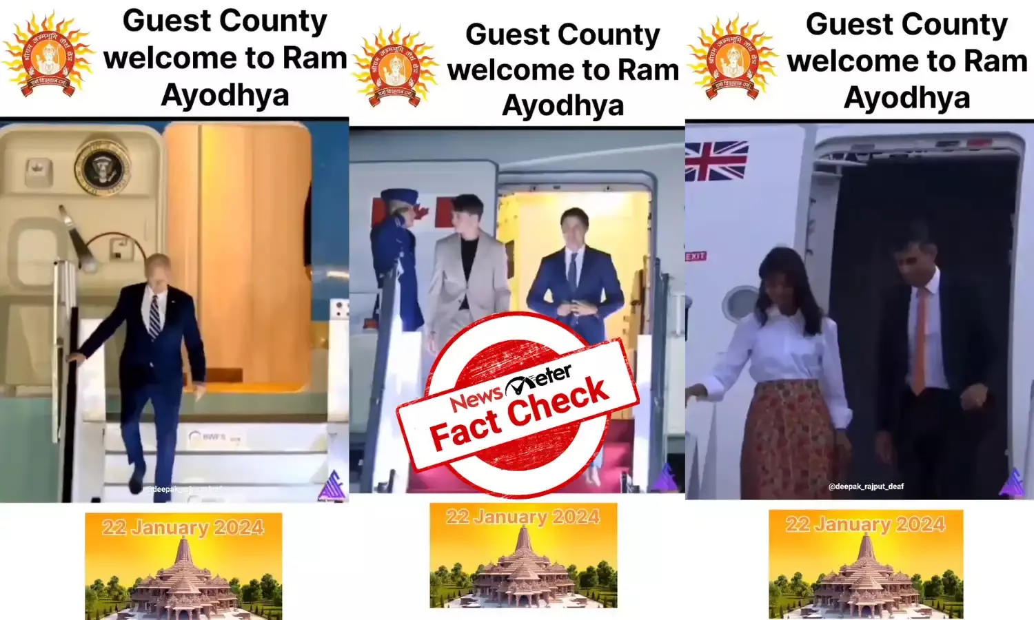 Fact Check: Joe Biden, Rishi Sunak and heads of other nations were not invited to Ayodhya’s Ram Temple inauguration