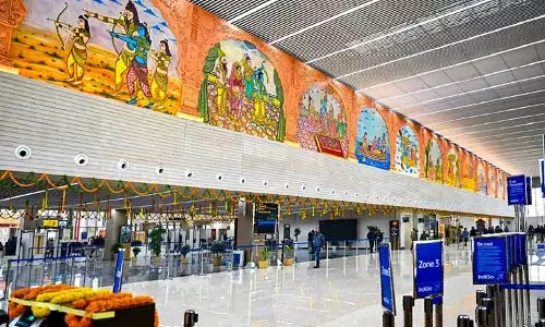Ayodhya airport handled around 100 chartered flights on Monday