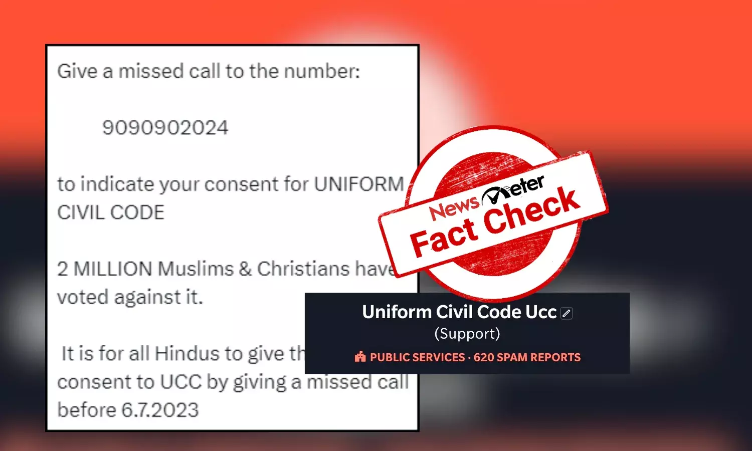 Fact Check: BJP did not launch phone number to ask support for UCC through missed calls