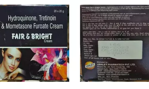 DCA, Fair and Bright creams, Hydroquinone