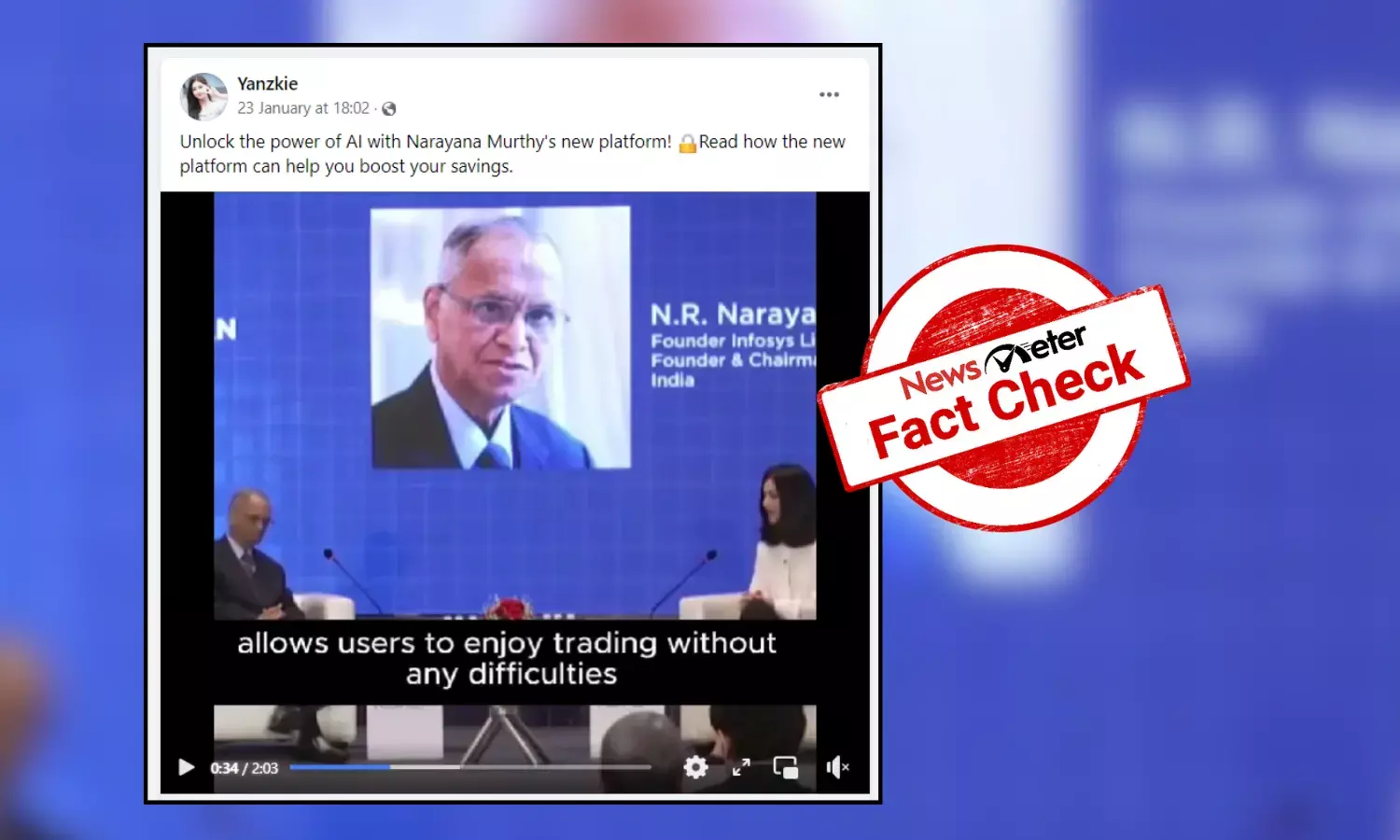 Fact Check: Viral video of Narayana Murthy announcing project ‘Quantum AI’ with Elon Musk is a deepfake