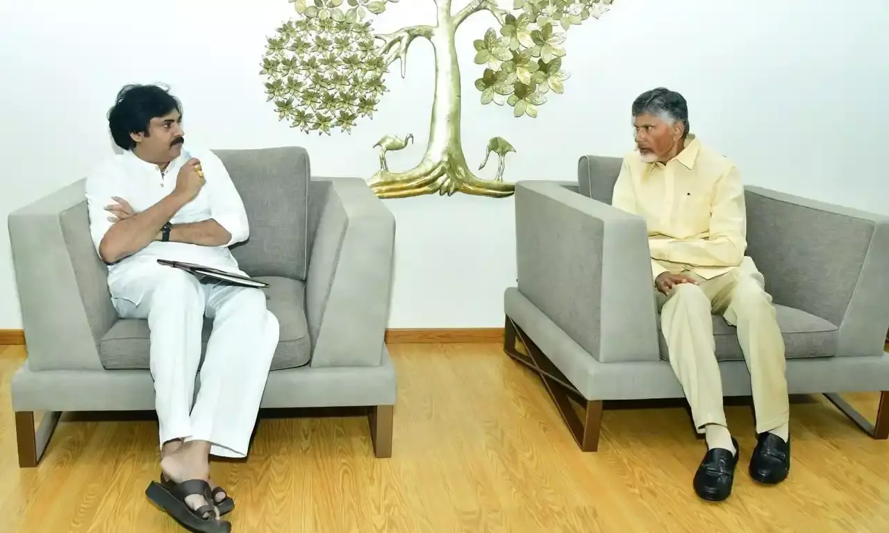 AP Polls: Pawan Kalyan meets Chandrababu to discuss seat sharing between TDP, Janasena
