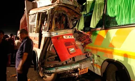 Seven killed in accident involving two trucks, bus in Andhra Pradesh