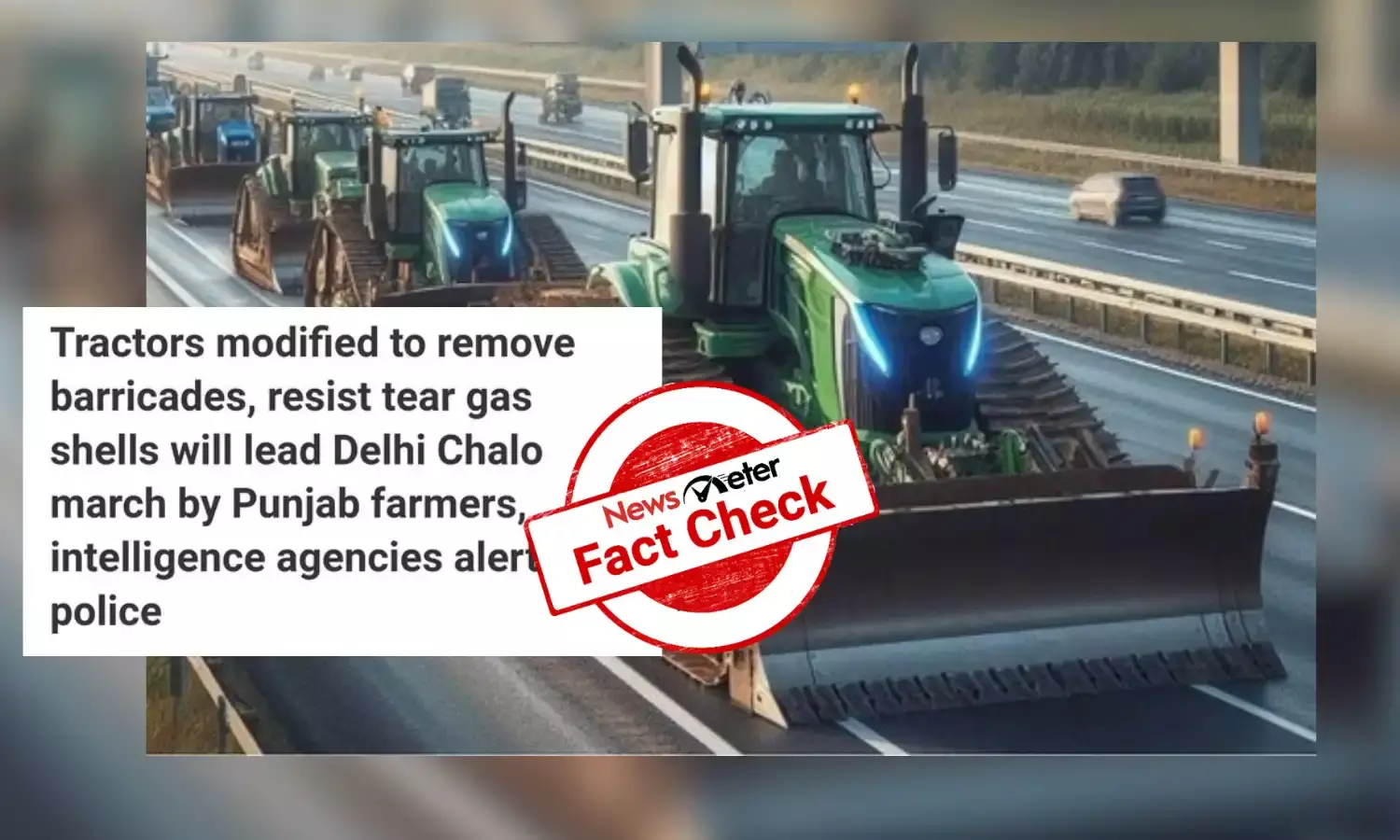 Fact Check: Viral image of modified tractors is AI-generated, not from farmers’ protest in Delhi