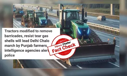 Fact Check: Viral image of modified tractors is AI-generated, not from farmersā protest in Delhi