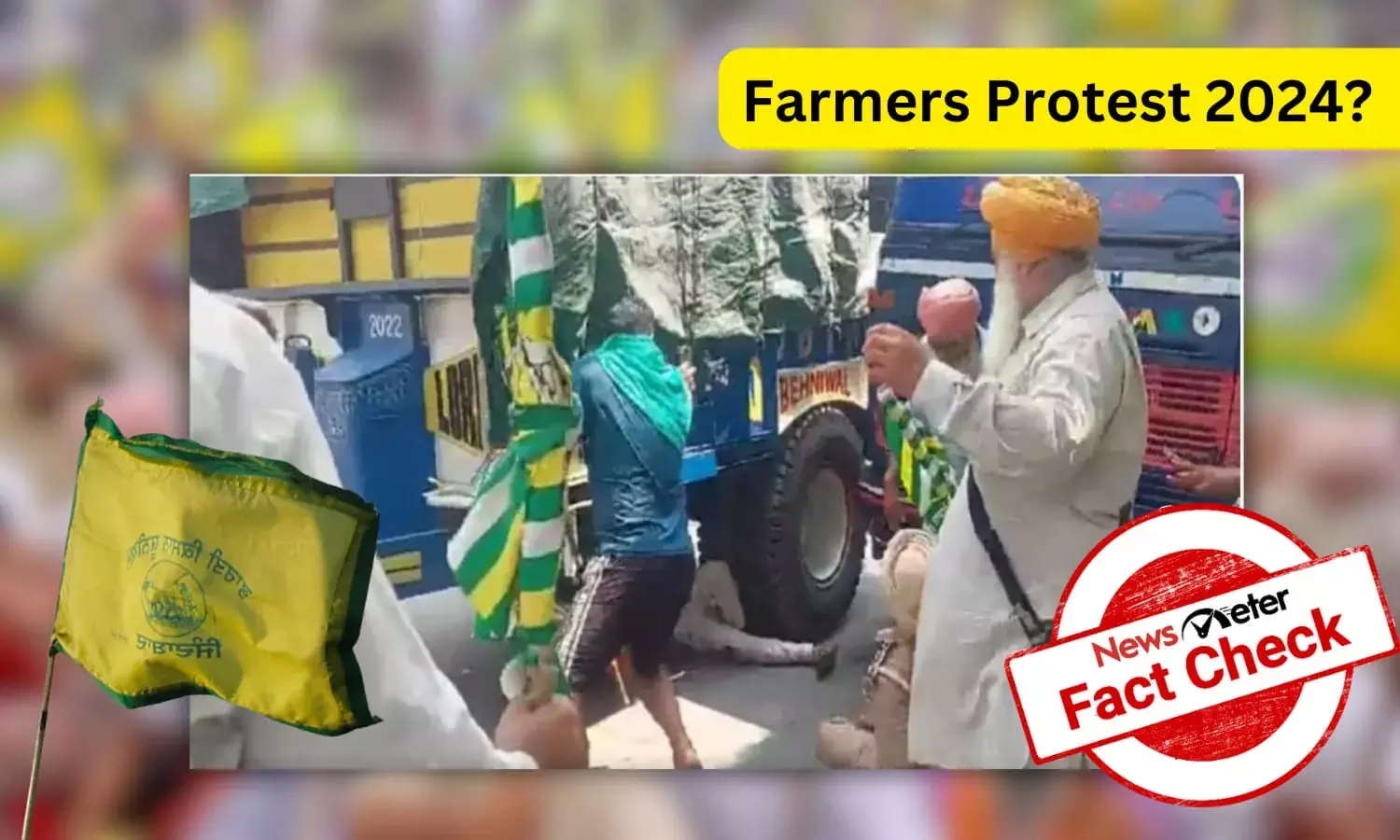 Fact Check: Video of a man being crushed under a tractor-trailer is not from the Farmers’ Protest 2024