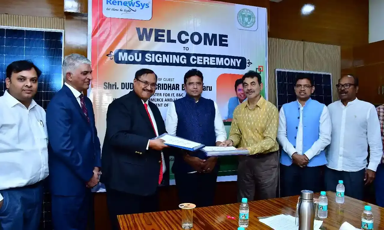 RenewSys to invest Rs 6000 Cr in Telangana; signs MoU for setting up manufacturing facility
