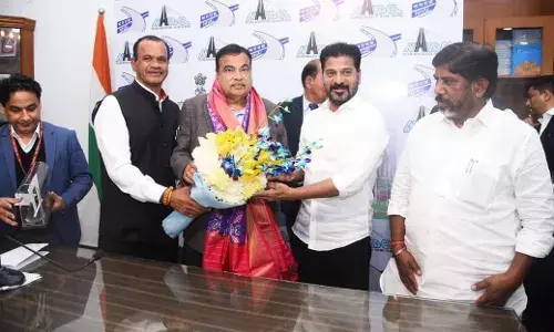Revanth Reddy meets Gadkari, calls for upgrading 15 state highways in TS to NHs