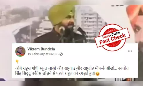 Fact Check: Video of Navjot Singh Sidhu criticising Rahul Gandhi over nationalism is from 2010