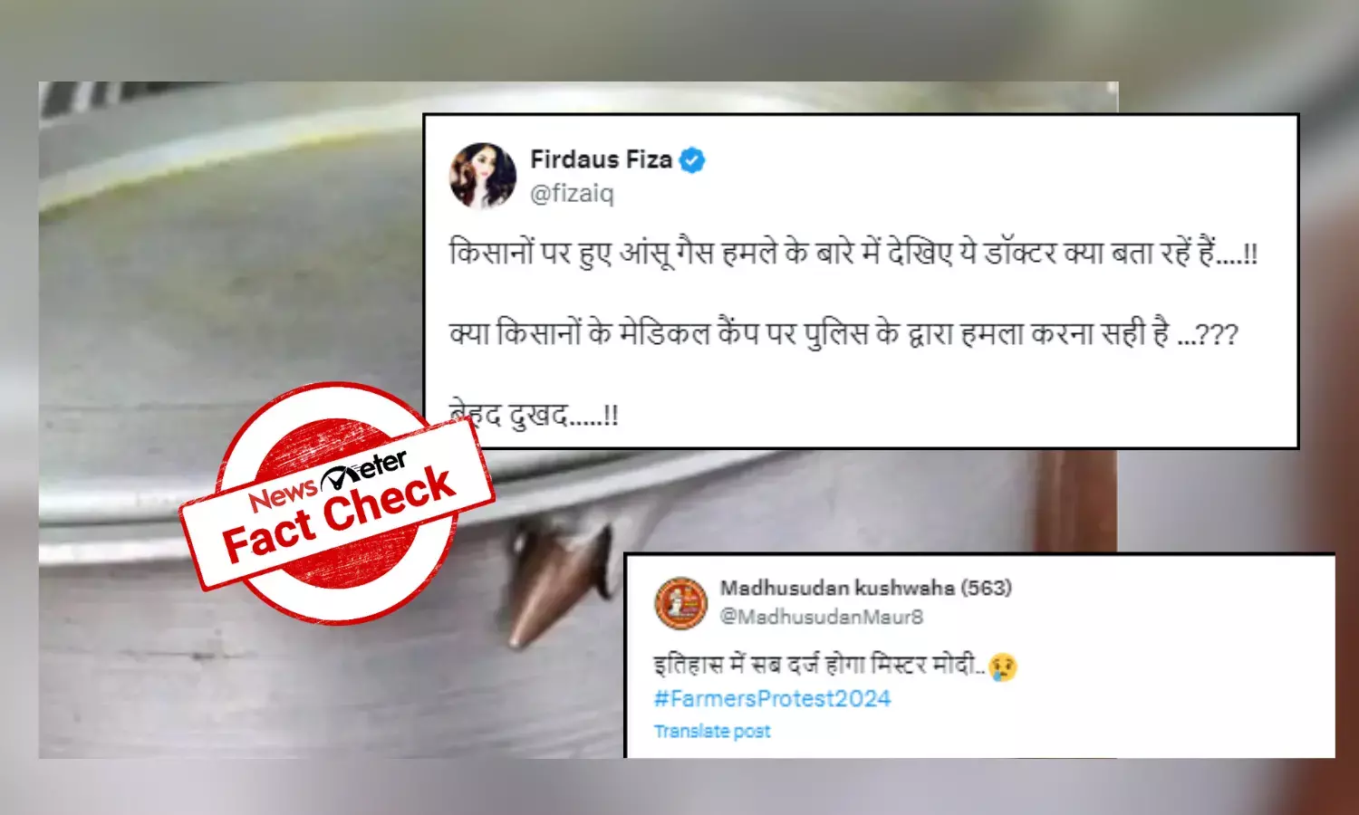 Fact Check: Viral image of bullet stuck in utensil is from Bangladesh-Myanmar border, not from farmers’ protest